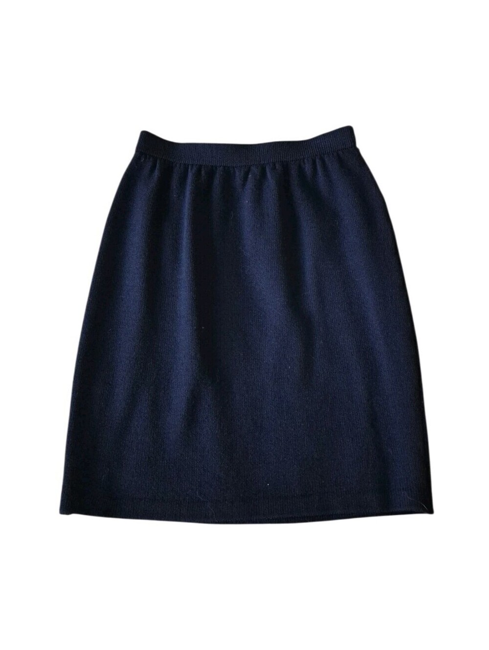 ST. JOHN Santana Knit Navy Blue Straight Pencil Skirt Size 2